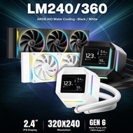 DEEPCOOL LM240 / LM360 ARGB AIO Liquid CPU Cooler With Compact 2.4" IPS Display