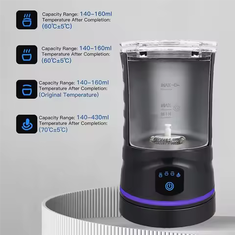 A76G-Electric Milk Frother With Non-Stick Coating For Hot And Cold Milk Frother,Automatic Shut-Off,F