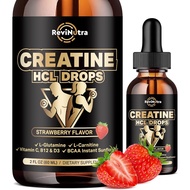 Creatine HCL Liquid Drops for Men & Women - 1500mg Liquid Creatine Hydrochloride for Muscle Growth &