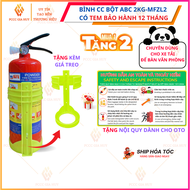 Bình chữa cháy bột ABC 2Kg  dùng cho xe tải văn phòng nhà bếp...tặng kèm giá treo và bảo hành 12 thá