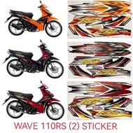 WAVE 110RS BODY COVER STICKER STRIPE COVER SET WAVE110 (2) OREN PURPLE RED WAVE110 RS WAVE110RS W110