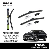 PIAA Si-Tech Silicone Wiper For Mercedes GLC300 Coupe 2017 ~ 2018 (22" & 22")