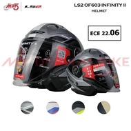 LS2 OF603 INFINITY II HELMET topi motosikal ( DOUBLE VISOR ) NEW design READY STOCK