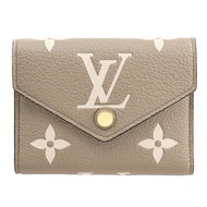 Louis Vuitton LV M81861 VICTORINE 撞色牛皮壓紋三折零錢短夾.斑鳩灰