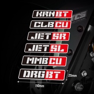 XIII _ SYM Sanyang MMBCU DRGBT CLBCU JETSL KRNBT Lettering Front Fork Decoration Laser Reflective Ca