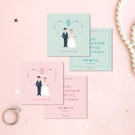 客製喜餅謝卡 / 插畫謝卡 / 結婚喜餅 / 婚紗謝卡(MA018)
