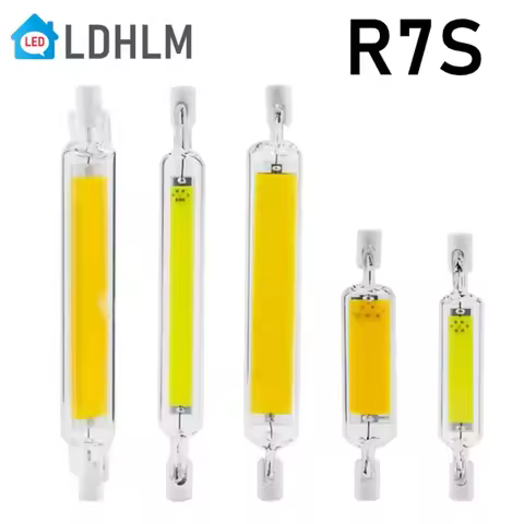 R7S LED Glass Tube COB Bulb 78MM 118MM 189MM High Power R7S Corn Lamp J78 J118 Replace Halogen Light