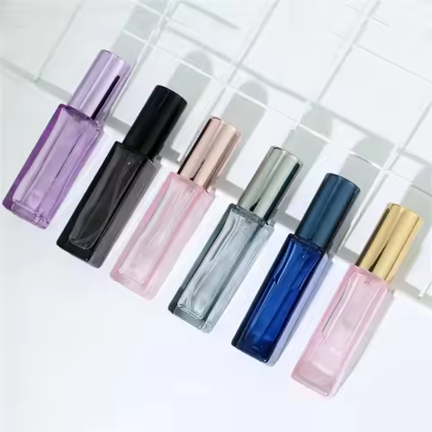 10ml Square Spray Bottle Portable Refillable Perfume Bottle Mini Perfume Storage Bottle Travel Cosme