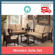 Wooden Sofa Set with fabric covers