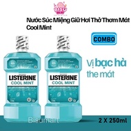 COMBO 2 Chai Nước Súc Miệng Listerine Cool Mint 250ml 750ml