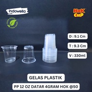 Plain Plastic Cup 12 Oz HOK Flat 4 grams