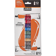 สีกวอชเซ็ทสุดคุ้ม 12 สี Pebeo Studio Gouache Assorted New Set of 12 Colours in 12 ML P668800