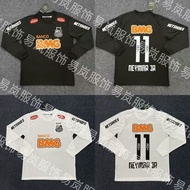 12/13 Santos No. 11 Nemal White Home Black Special Edition Long Sleeve Short Sleeve Jersey d07d