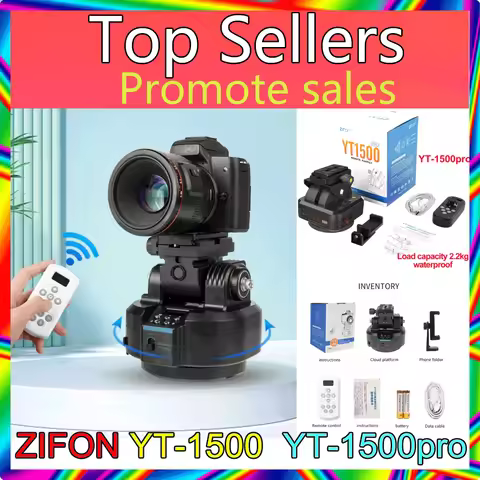 ZIFON YT-1500/YT-1500pro Auto Motorized 360° Rotating Panoramic Head Remote Control Pan Tilt Video T