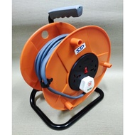 Heavy Duty 3Gang 13A Universal Multi socket with Extension Cable Reel Roller (30meters /70/0.193 X 3C Flexible Cable)