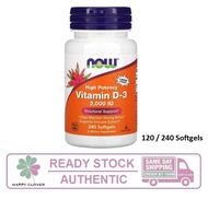 Now Foods, Vitamin D-3 / D3, High Potency, 2000IU,  120 / 240 Softgels