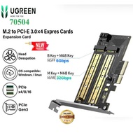 PCI-E Card Ugreen 70504 CM302 NVME,PCIe M2 3.0 32Gbps - NGFF SSD for SATA III 6Gb/s