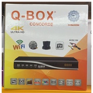 Qbox Concorde Combo DVB-S2/T2C support Optus D2 Multistreaming Receiver✔