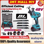 COD 588VF/388VF Cordless Saw 2 Batteri Reciprocating Saw Sabre Gergaji Elektrik for Woodworking Gard