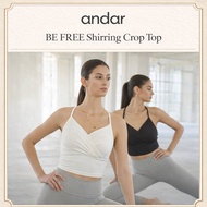 [andar] Be Free Shirring Crop Top