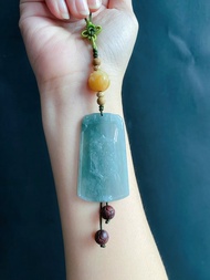 危地馬拉危料 天然翡翠 菩提蓮花沉香 福運連連 仿古無事牌 包掛