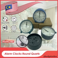 Quartz Analog Clock Mini Round Clock Mini Bed Alarm Clock /Jam Loceng Bulat Quartz