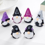 Tenthousand 2 Pcs Halloween Mini Gnome Figurine Gothic Miniature Gnome Ornaments Tiny Resin Wizard G