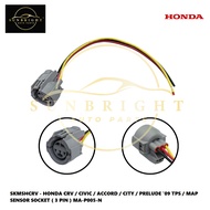 HONDA CRV / CIVIC / ACCORD / CITY / PRELUDE '09 TPS / MAP SENSOR SOCKET ( 3 PIN ) MA-P005-N