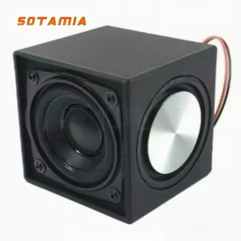 SOTAMIA 1Pcs 2 Inch Subwoofer Passive Speaker 4 Ohm 10-15W Square Dual Diaphragm Waterproof Mini Spe