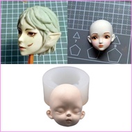 INF Silicone Human Head Mould 3D Fondant Face Moulds Model Doll Head Mold Making