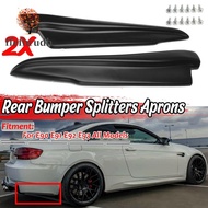 1 Pair Matte Black Rear Bumper Aprons Valance Lip for -BMW E90 E91 E92 E93 M3