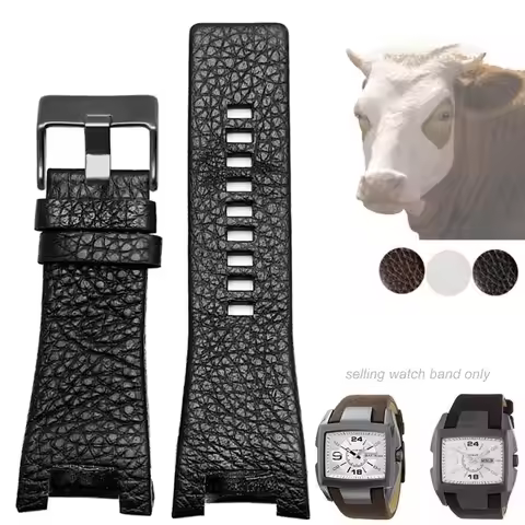 Genuine leather watch strap For diesel DZ1216 DZ1273 DZ4246 DZ4247DZ287 watch bracelet mens Notched 