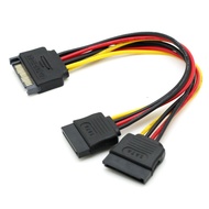 sata 1 Point 2 Power Cord One Male To Two Female Extension 15P 15P Busbar