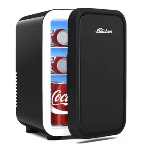 Mini Fridge 6 Liter 8 Can Small Fridge for Bedroom Car Office Dorm AC100-120 V DC 12 V Portable Ther