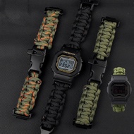 Untuk Casio G-SHOCK DW5600 GW-M5610 GW5000 Nilon Band jam tangan GA100/110/120/300/400/700 Tali kanv