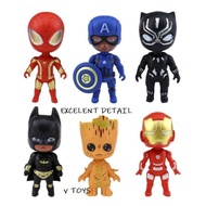 Action figure pop batman figure Cake toping avengers hulk figure Buttonscarves thor Cake figure ironman capyain america figure spiderman set