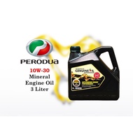 PERODUA - 10w30 3L Mineral Engine Oil 10w-30 - 3Liter Minyak Enjin API-SL
