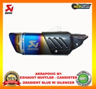 Akrapovic M1 - Moto Exhaust Muffler Pipe ( 38-51mm Inlet w/ SILENCER )