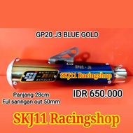 DISKON 5%!!! Silincer Slincer Knalpot SJ88 GP20 J3 Blue Gold Panjang