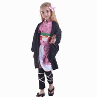 Nuoqi Nezuko Cosplay Nezuko Costume Nezuko Kimono Uniform Full Set
