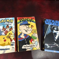 pokemon popeye starwars VHS