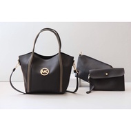 MK soft pu handbag set