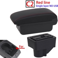 For Ford Fiesta Armrest Box For Ford Fiesta 3 Car Armrest 2011-2018 Car Storage Box Interior Accesso