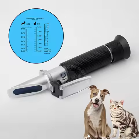 Cat Dog Urine Hydrometer Urine Specific Gravity Refractometer Protein Urea Hemoglobin Tester Veterin