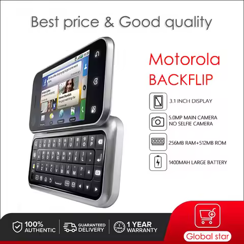 Original Motorola BACKFLIP MB300 Unlocked Refurbished Mobile Phone GSM 850 / 900 / 1800 / 1900 Good 