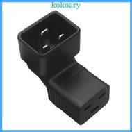 KOK 3Pin IEC320 C20 Socket Converter to IEC320-C19 Computer Power Cable Adapter