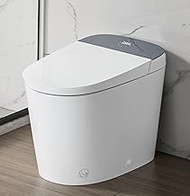 CASTA DIVA CD-U010 Smart Toilet with Bidet Built in, Auto Open &amp; Close, Elonged Heated seat,Foot Sensor Flush,Built in Tank with Powerful Flush,LED Display, Instant Warm Water Wash, Dryer,Night Light