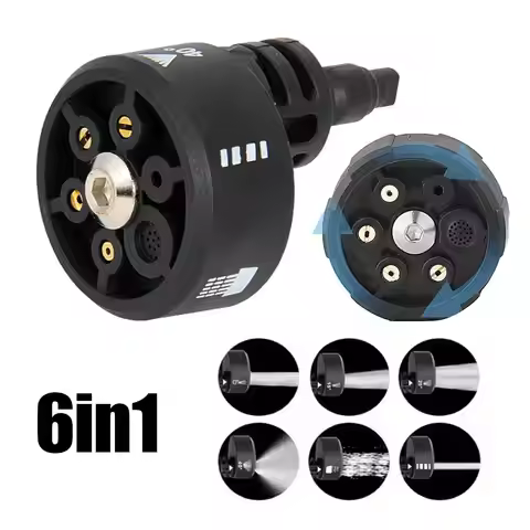 6in1 High Pressure Washer Nozzle 1/4Inch Multifunctional Change-Over Nozzle Quick Connect Efficient