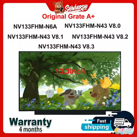 Original New A+13.3 inch Slim Laptop Lcd Screen Panel NV133FHM N6A NV133FHM N43 V8.0 NV133FHM N43 V8