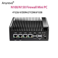 Firewall Appliance Mini PC 12th Gen Intel  N100 N150 2.5G Soft Router 4x i226-V LAN DDR4 HDMI  2*COM